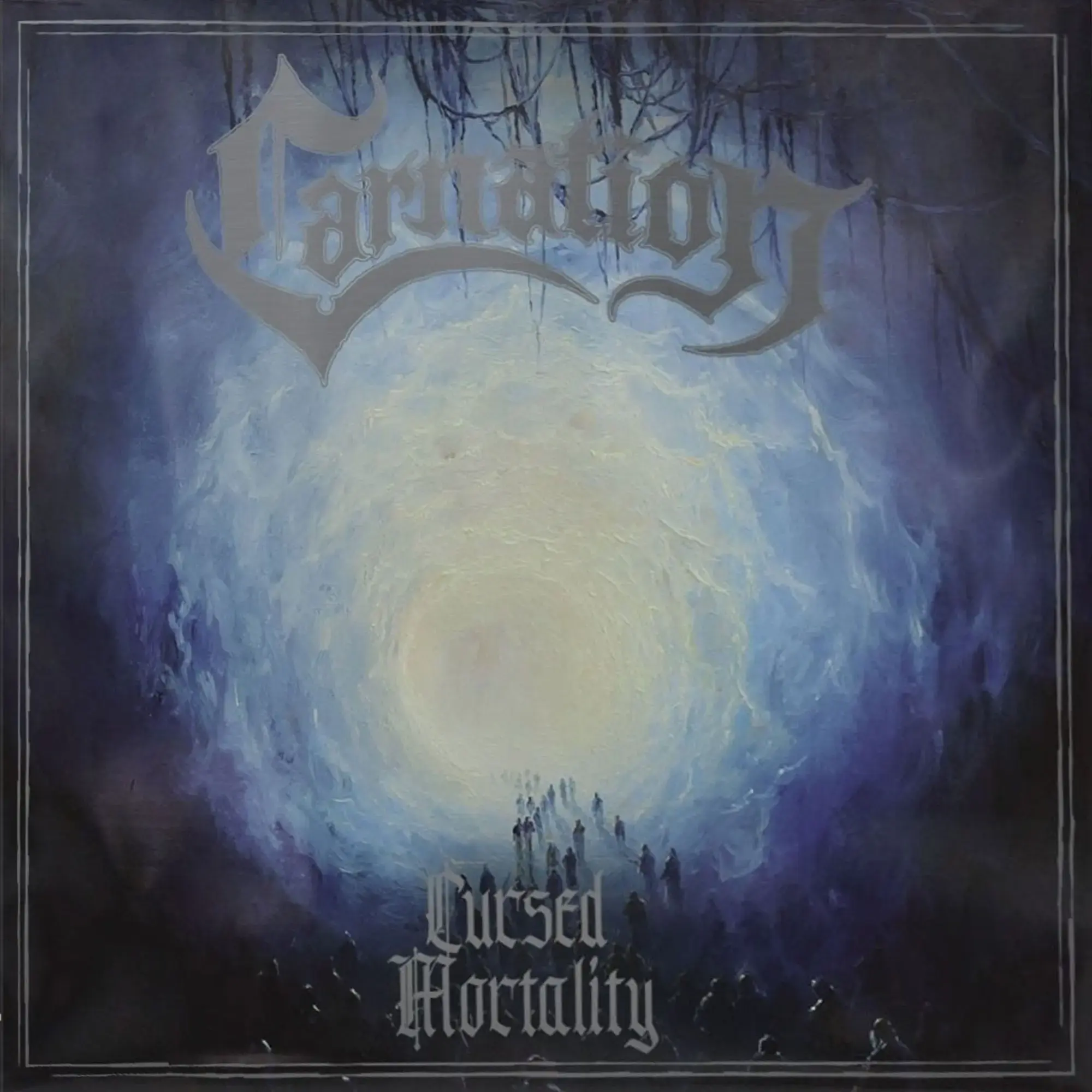 CARNATION - Cursed Mortality · SILVER/BLACK MARBLED LP (Old School Death Metal Vinyl) · Bild 1