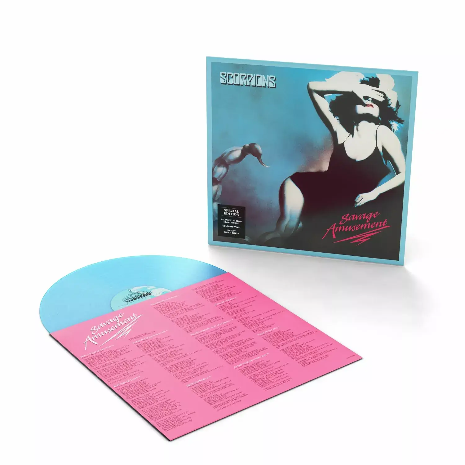 SCORPIONS - Savage Amusement · TRANSPARENT LIGHT BLUE LP (Hard Rock Vinyl)
