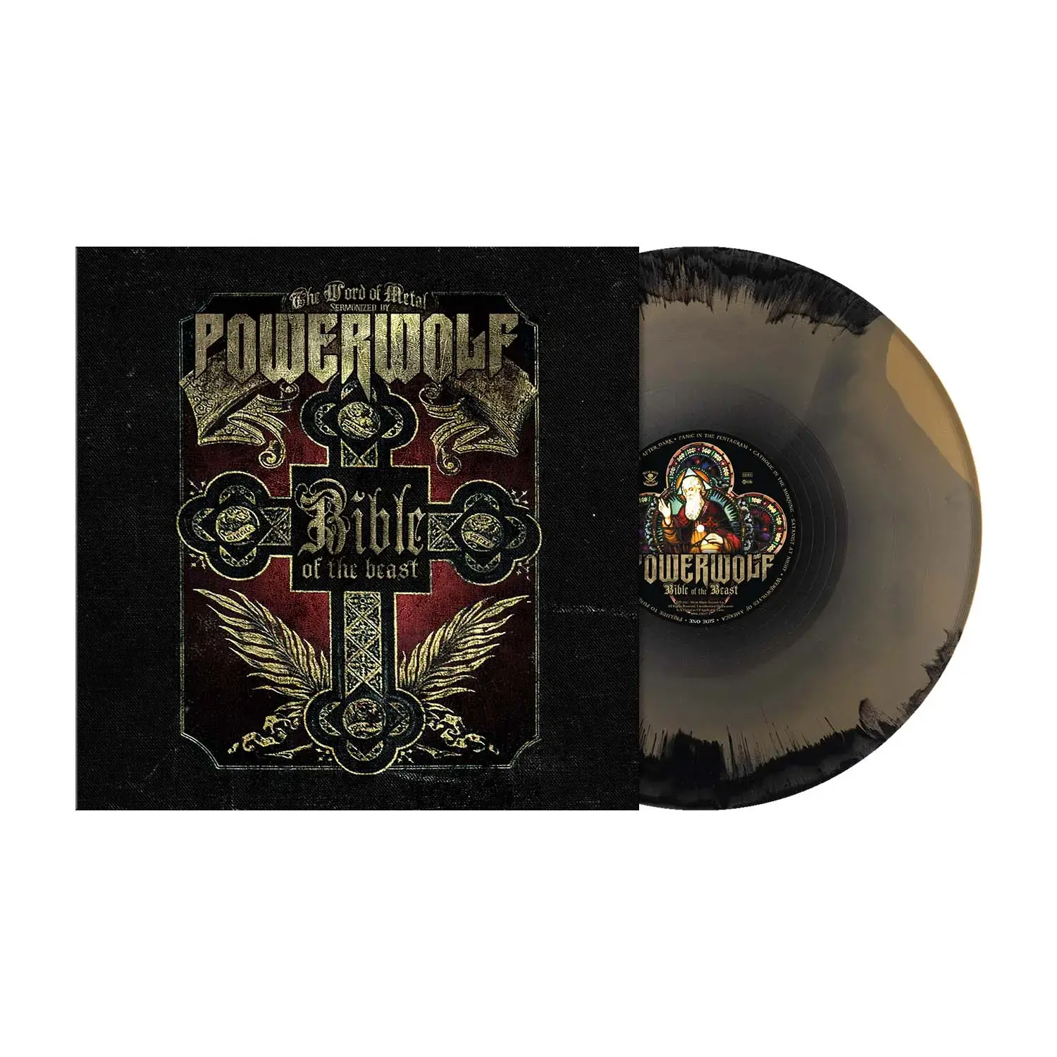 POWERWOLF - Bible of the Beast · GOLD/BLACK CORONA LP POWERWOLF - Bible of the Beast · GOLD/BLACK CORONA LP (Power Metal Vinyl)
