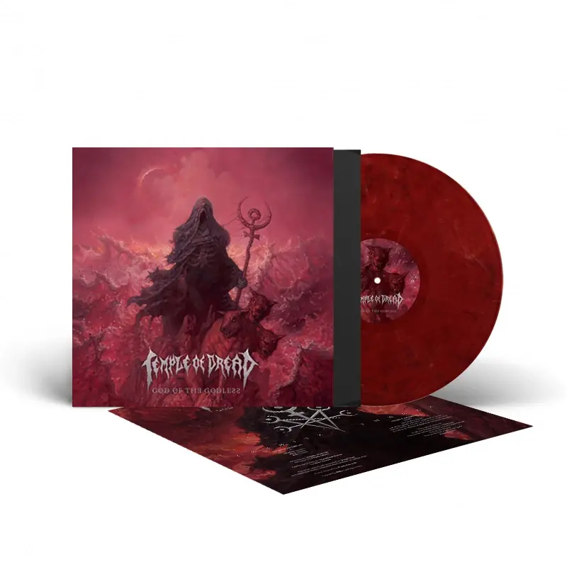TEMPLE OF DREAD - God Of The Godless · TRANSPARENT RED/WHITE/BLACK LP (Death Metal Vinyl)