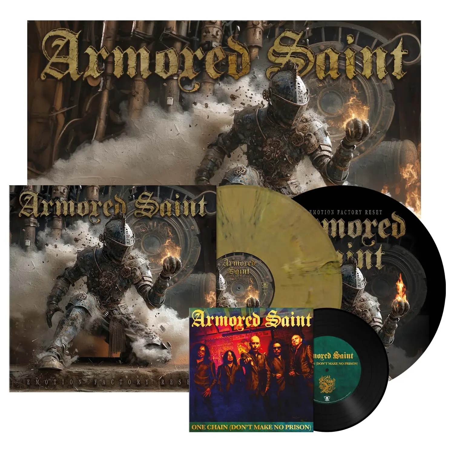 ARMORED SAINT · Emotion Factory Reset | DESERT SUNSET MARBLED LP+7" SET (Heavy Metal Vinyl)