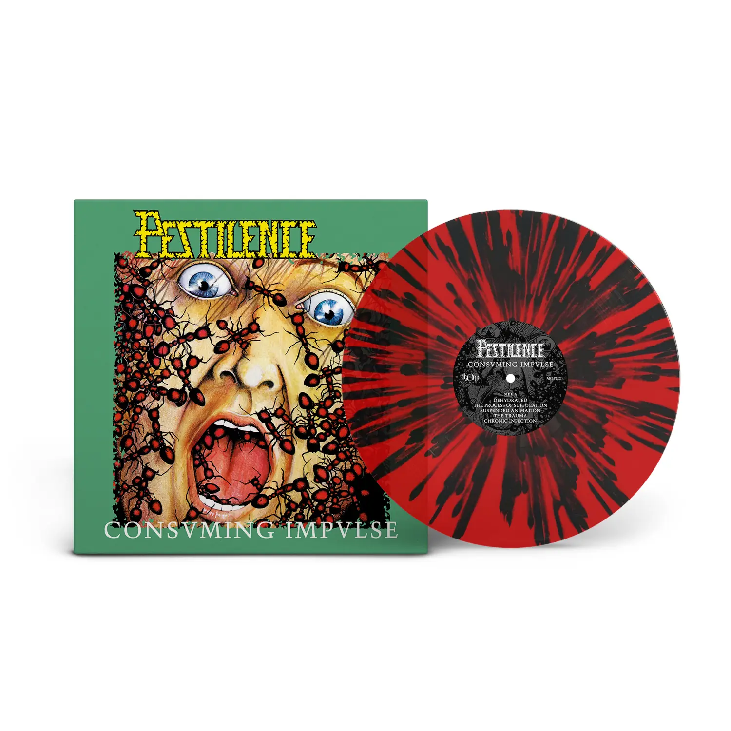 PESTILENCE - Consuming Impulse (Re-Release 2023) · RED/BLACK SPLATTER LP PESTILENCE - Consuming Impulse (Re-Release 2023) · RED/BLACK SPLATTER LP (Death Metal Vinyl)