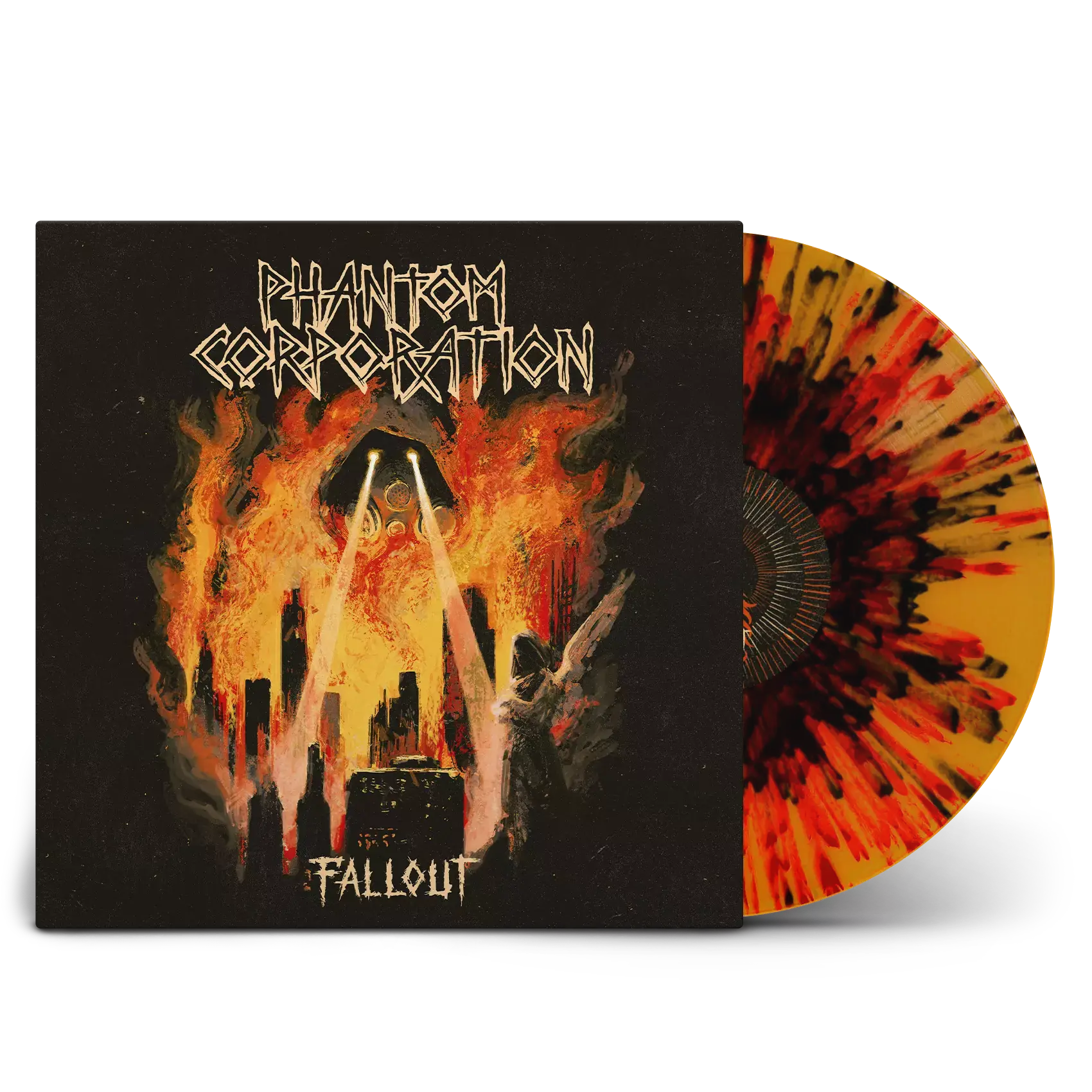 PHANTOM CORPORATION - Fallout · FIRE SPLATTER LP PHANTOM CORPORATION - Fallout · FIRE SPLATTER LP (Death Metal Vinyl)