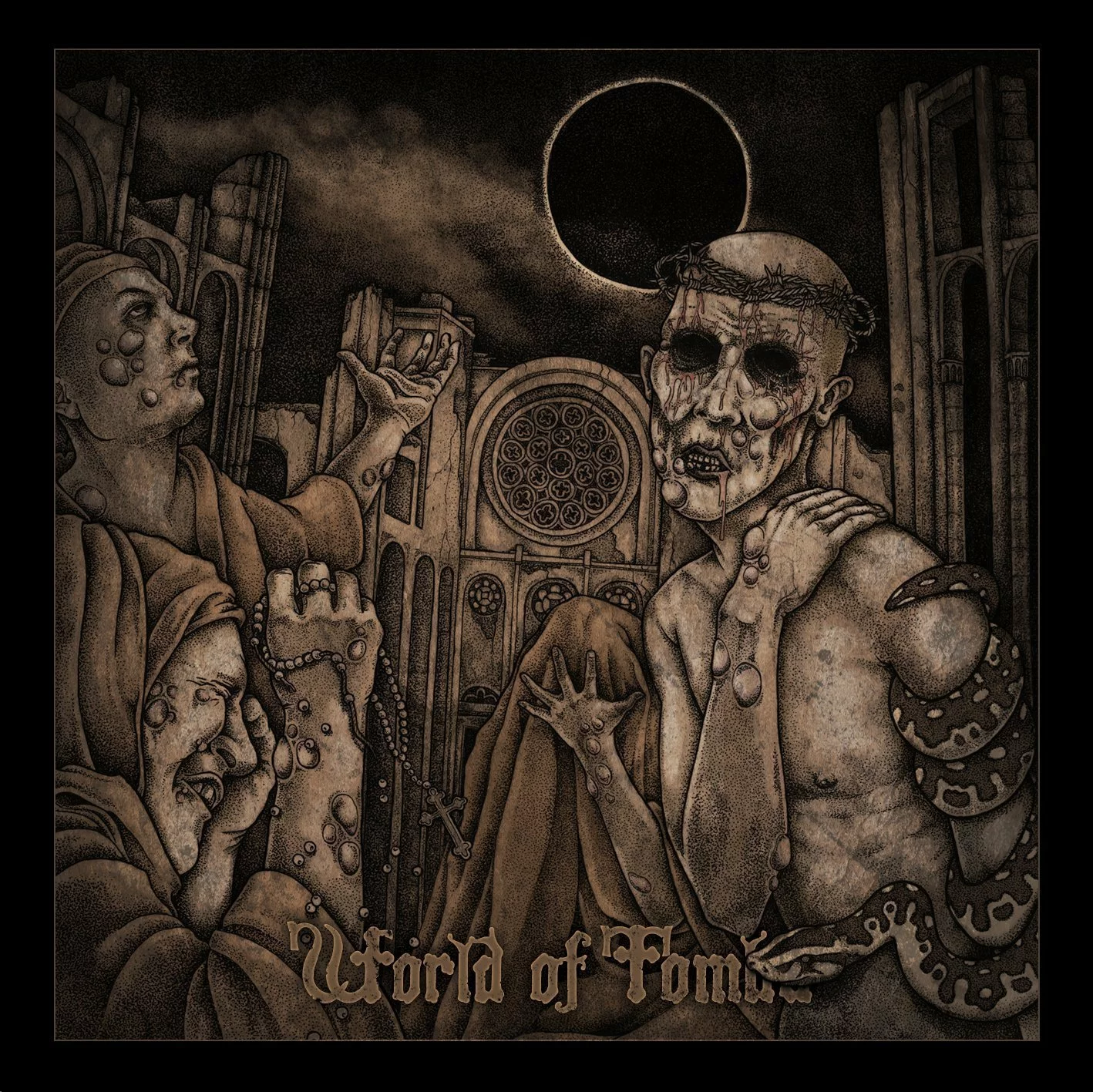 HORNED ALMIGHTY - World Of Tombs · BLACK LP · Bild 1 HORNED ALMIGHTY - World Of Tombs · BLACK LP (Black Metal Vinyl) · Bild 1