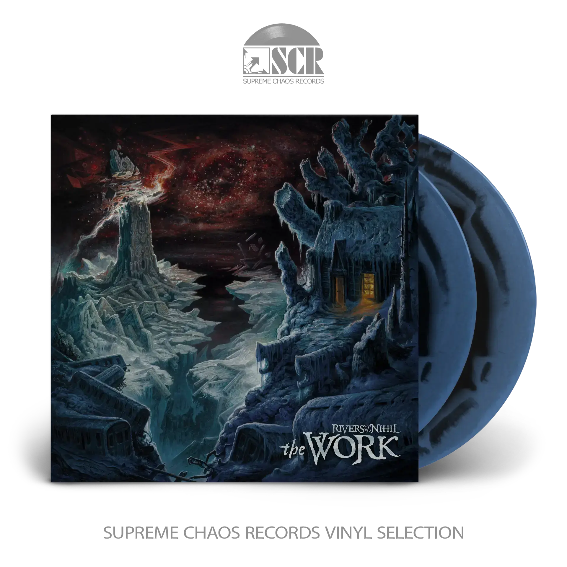 RIVERS OF NIHIL - The Work · BLUE/BLACK/WHITE 2LP (Progressive Metal/Doom Metal/Death Metal Vinyl)