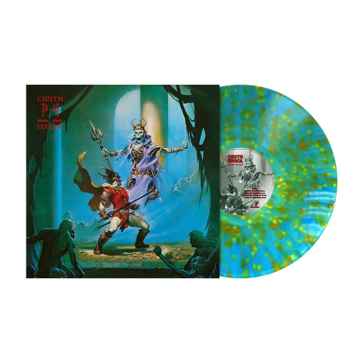 CIRITH UNGOL - King Of The Dead · ICE BLUE/ORANGE/YELLOW SPLATTER LP CIRITH UNGOL - King Of The Dead · ICE BLUE/ORANGE/YELLOW SPLATTER LP (Heavy Metal Vinyl)