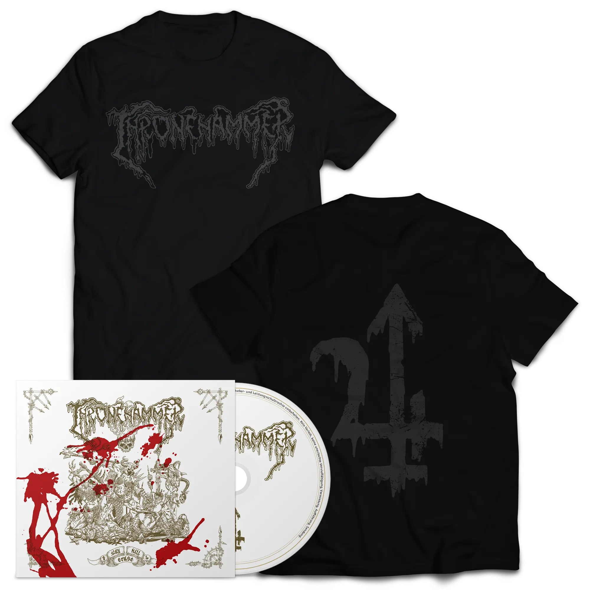 THRONEHAMMER · Slay | Kill | Erase | T-SHIRT+DIGIPAK CD | Bundle mit T-Shirt | 2XL - 2 Extra Large | SCR154DP.B.2XL