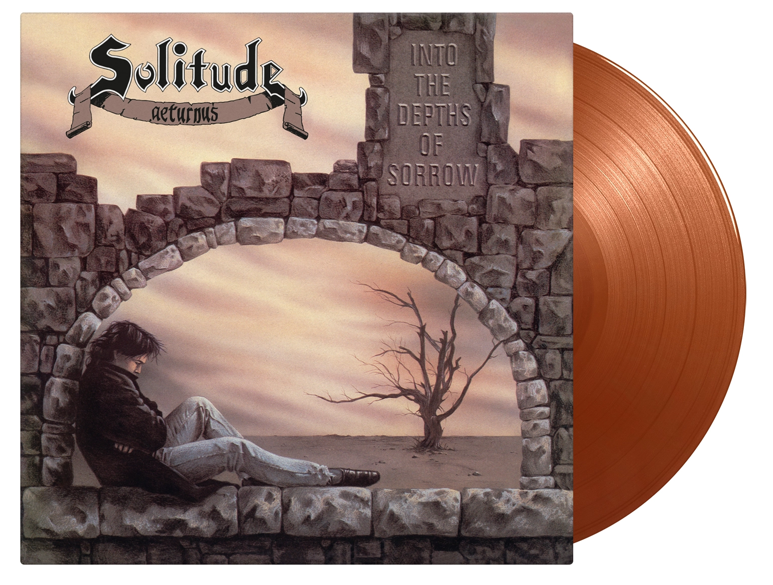 SOLITUDE AETURNUS - Into The Depths Of Sorrow · GOLD/ORANGE MARBLED VINYL (Doom Metal Vinyl)