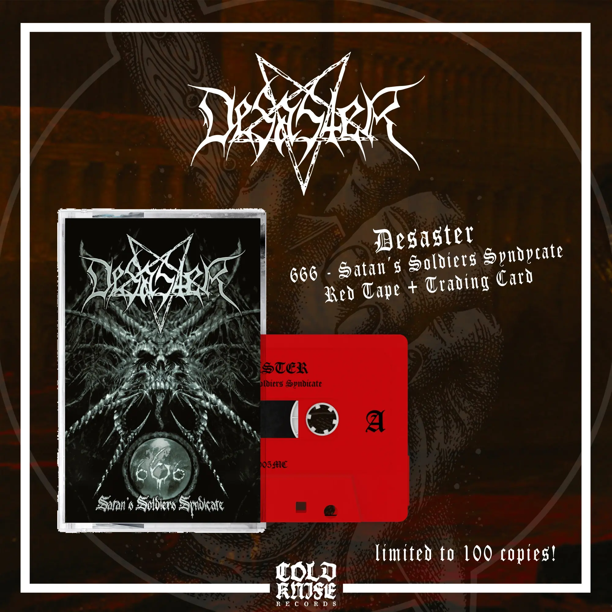 DESASTER - 666 Satan's Soldiers Syndicate · RED TAPE (Thrash Metal/Black Metal Tapes)