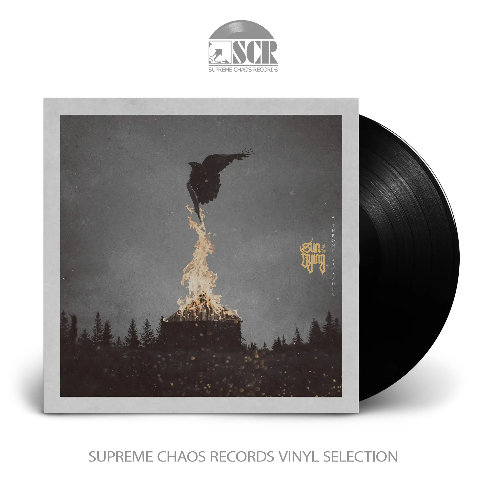 SUN OF THE DYING · A Throne Of Ashes | BLACK LP (Doom Metal/Death Metal Vinyl)