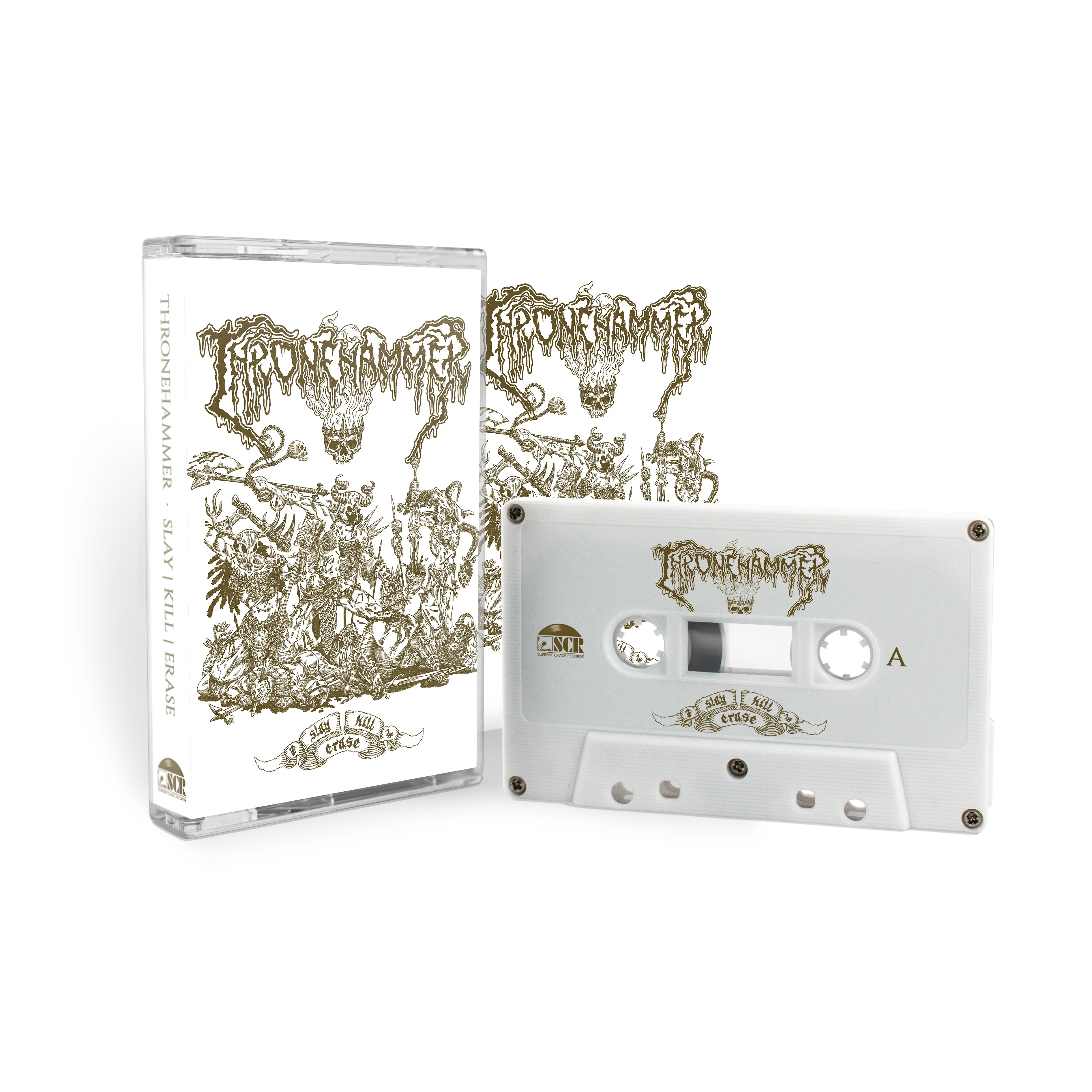 THRONEHAMMER · Slay | Kill | Erase | WHITE TAPE | SCR154MCW