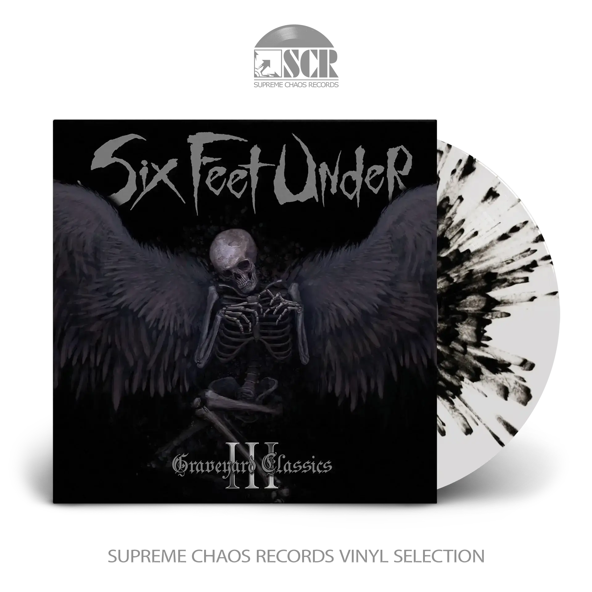 SIX FEET UNDER · Graveyard Classics III (B-Stock) | WHITE/BLACK SPLATTER LP SIX FEET UNDER · Graveyard Classics III (B-Stock) | WHITE/BLACK SPLATTER LP (Death Metal Vinyl)