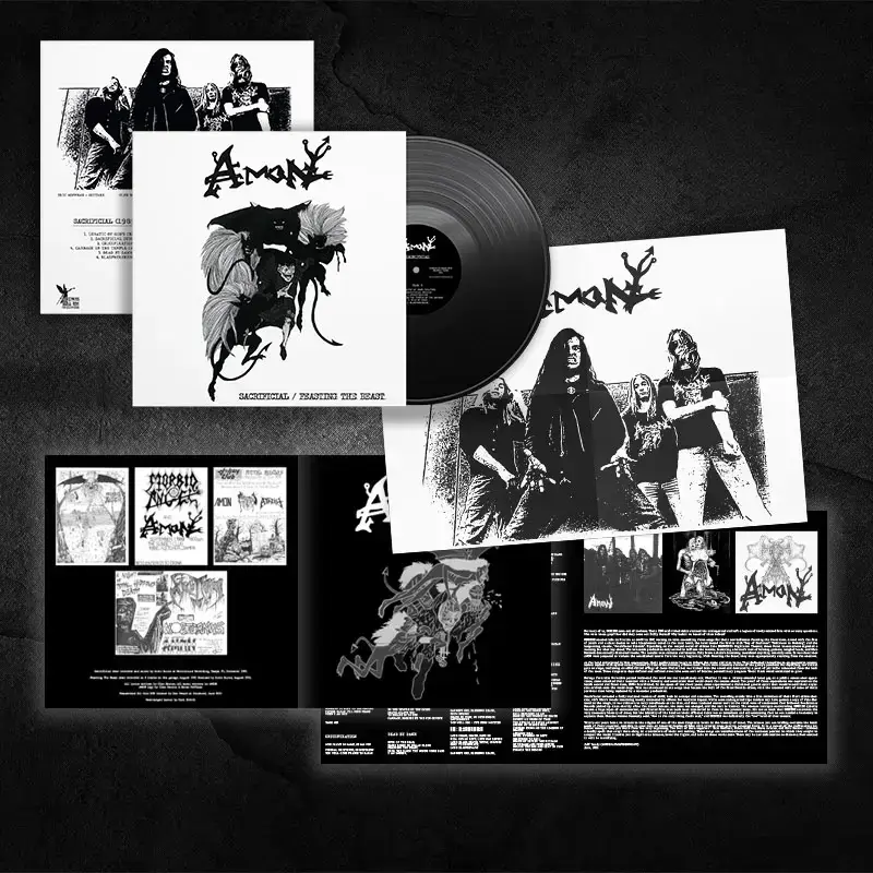 AMON - Sacrificial / Feasting The Beast · BLACK LP (Death Metal Vinyl) · Bild 2