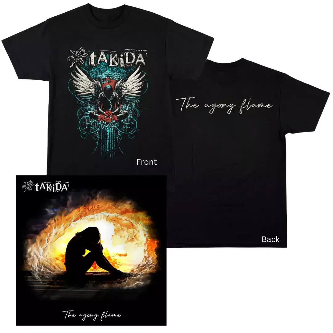 TAKIDA · The Agony Flame | DIGISLEEVE CD+T-SHIRT BUNDLE (Pop Rock CDs)