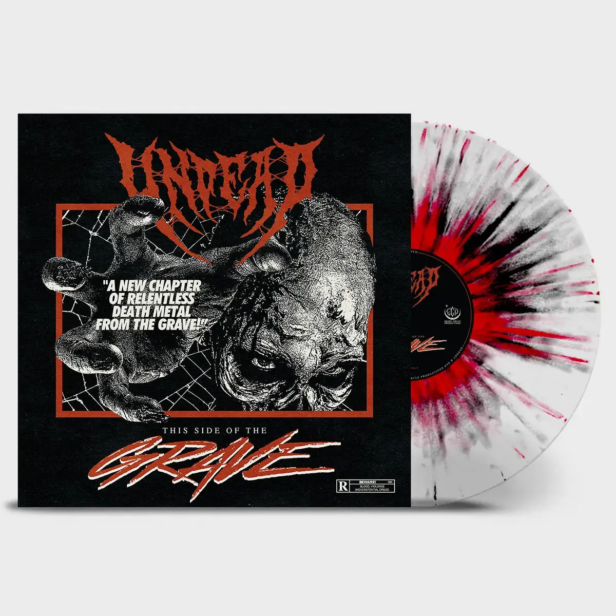 UNDEAD · This Side Of The Grave | CLEAR/RED/BLACK SPLATTER LP (Death Metal Vinyl)