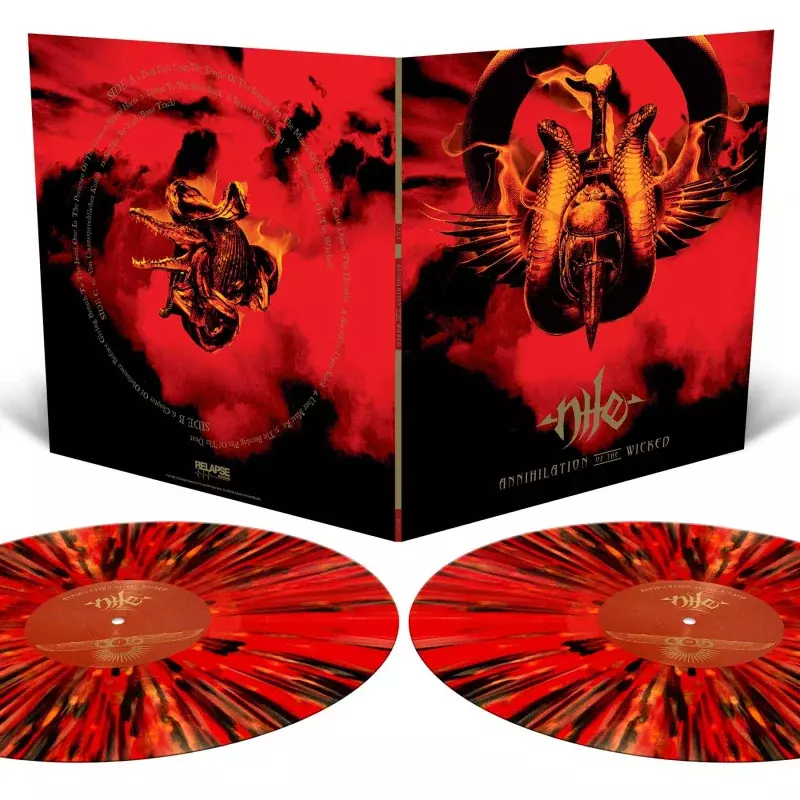 NILE - Annihilation Of The Wicked · RED/GOLD/BLACK/ORANGE SPLATTER 2LP NILE - Annihilation Of The Wicked · RED/GOLD/BLACK/ORANGE SPLATTER 2LP (Death Metal Vinyl)