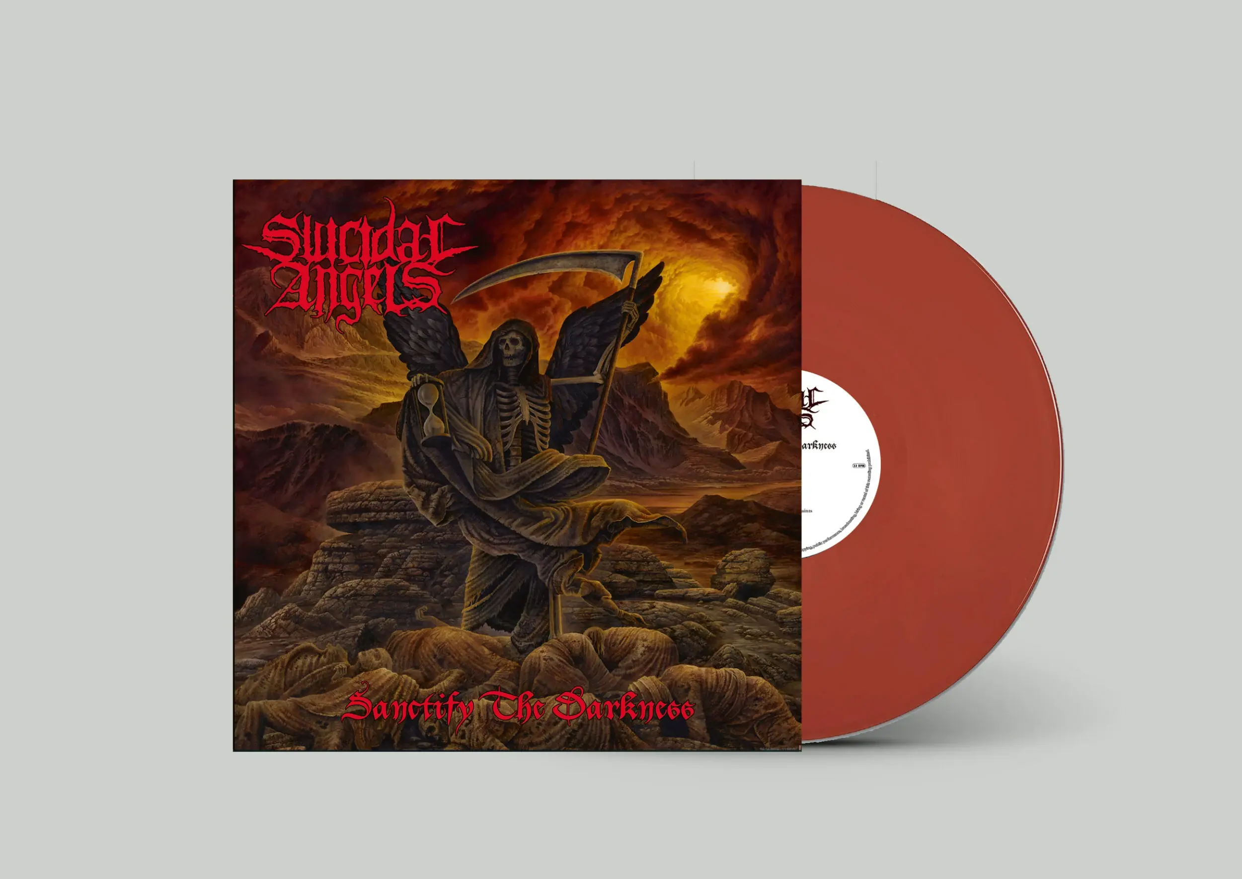 SUICIDAL ANGELS · Sanctify The Darkness | BRICK RED LP SUICIDAL ANGELS · Sanctify The Darkness | BRICK RED LP (Thrash Metal Vinyl)