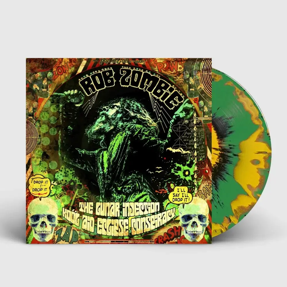 ROB ZOMBIE · The lunar injection kool aid eclipse conspiracy | YELLOW/GREEN SPLATTER INKSPOT LP (Industrial/Heavy Metal Vinyl)