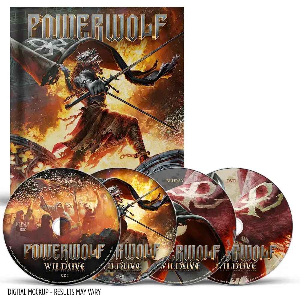 POWERWOLF - Wildlive (Live At Olympiahalle) · MEDIABOOK 2CD+DVD+BLURAY POWERWOLF - Wildlive (Live At Olympiahalle) · MEDIABOOK 2CD+DVD+BLURAY (Heavy Metal CDs)