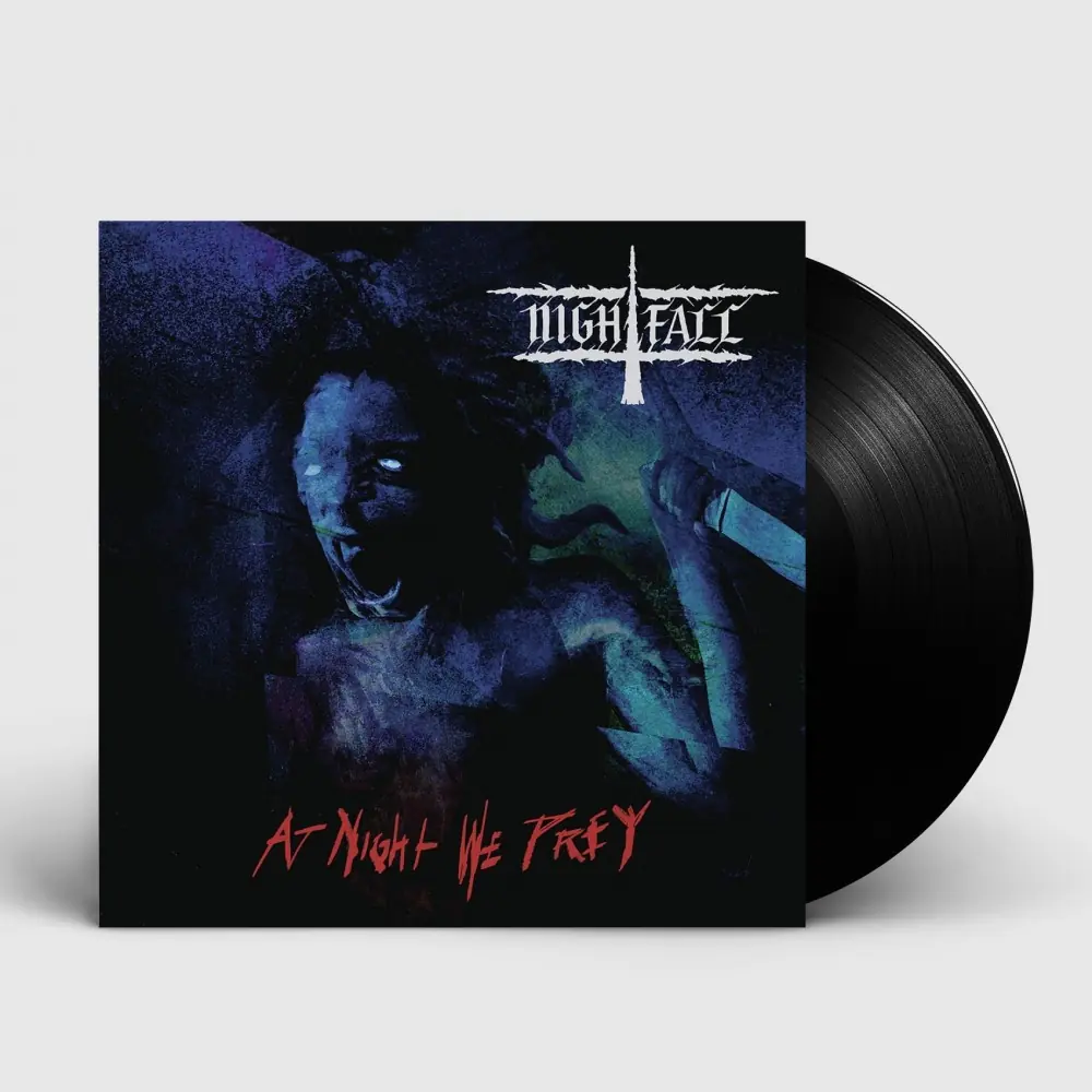 NIGHTFALL - At Night We Prey · BLACK LP (Death Metal Vinyl)