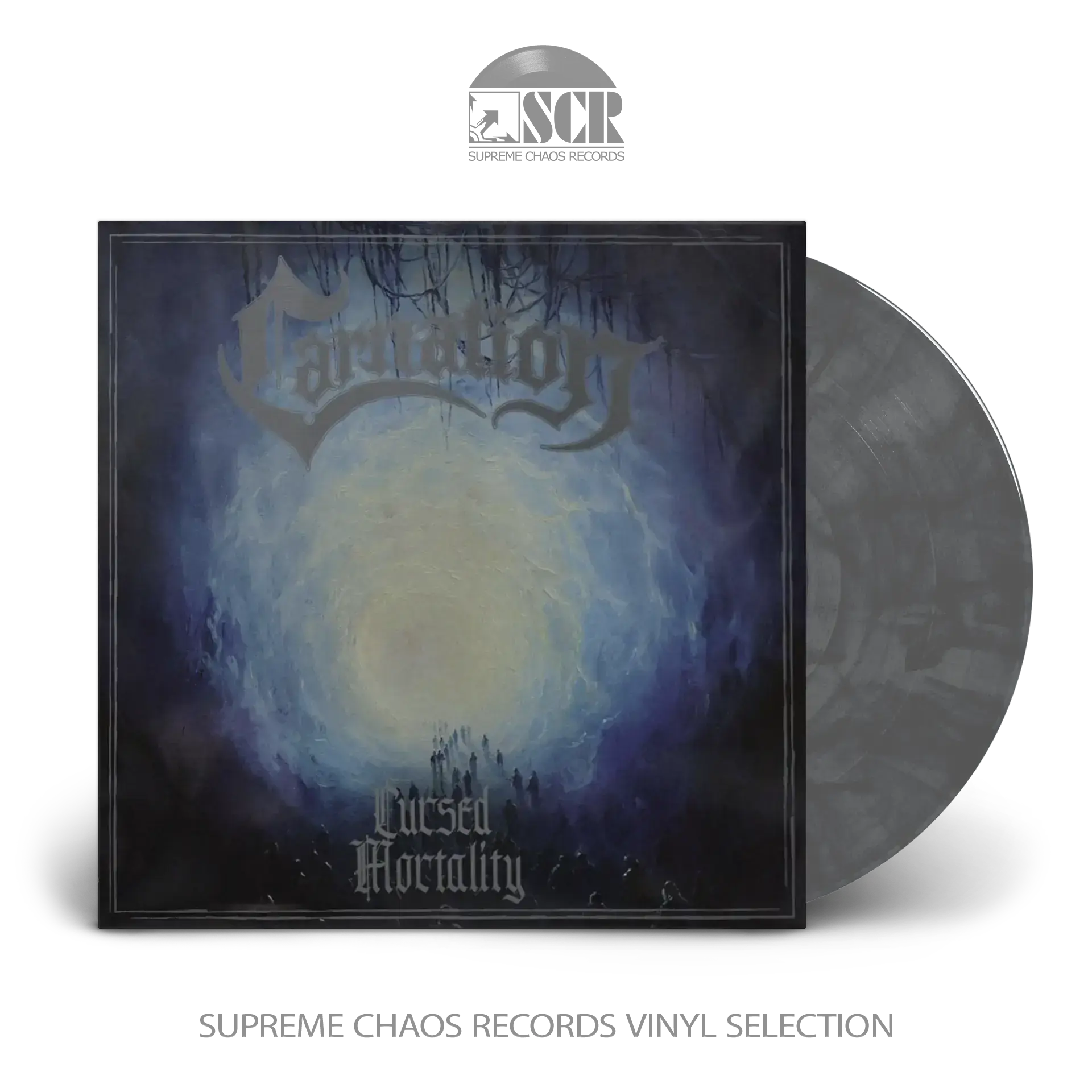 CARNATION - Cursed Mortality · SILVER/BLACK MARBLED LP CARNATION - Cursed Mortality · SILVER/BLACK MARBLED LP (Old School Death Metal Vinyl)