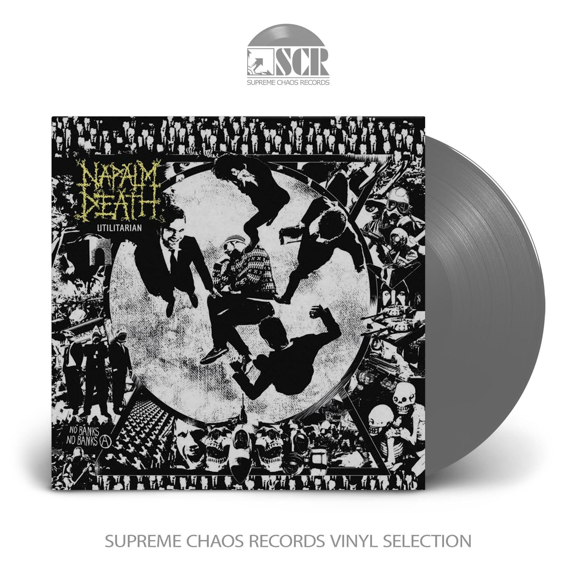 NAPALM DEATH - Utilitarian · GREY LP (Grindcore Vinyl)