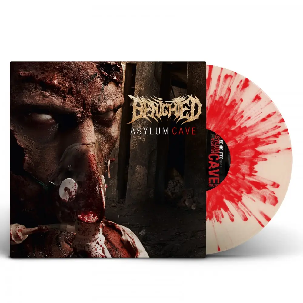 BENIGHTED · Asylum Cave | GLOW IN THE DARK SPLATTER LP BENIGHTED · Asylum Cave | GLOW IN THE DARK SPLATTER LP (Death Metal Vinyl)