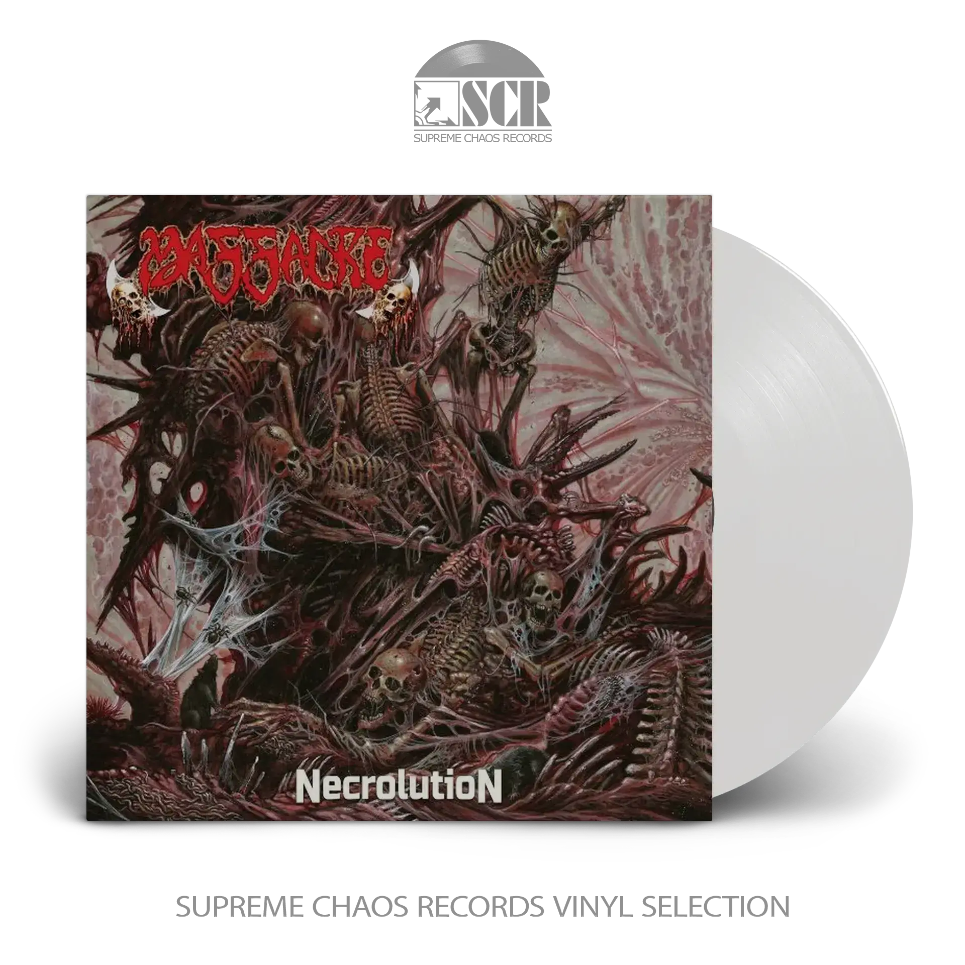 MASSACRE - Necrolution · WHITE LP (Death Metal Vinyl)