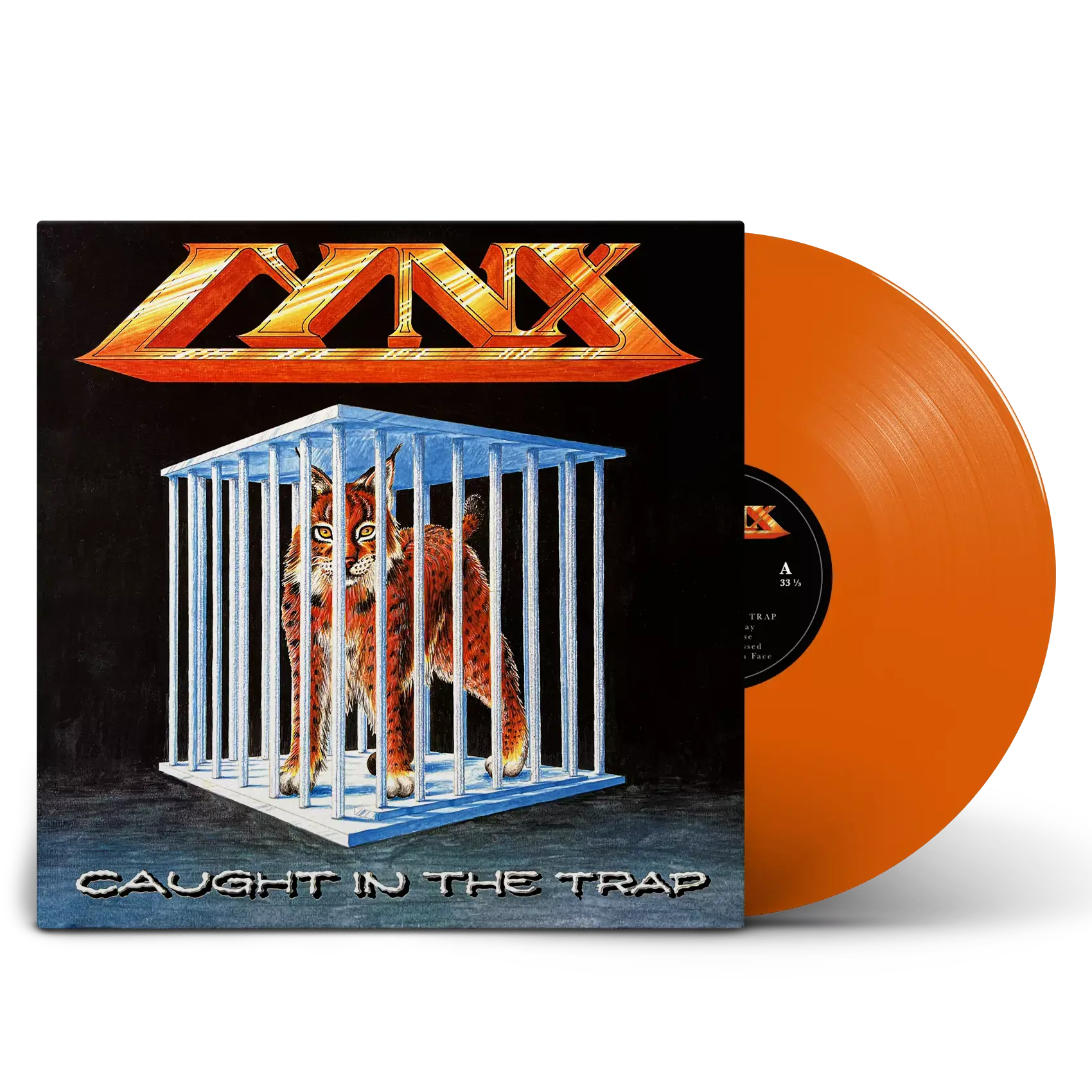 LYNX - Caught in the trap · BLAZING ORANGE LP (Heavy Metal Vinyl)