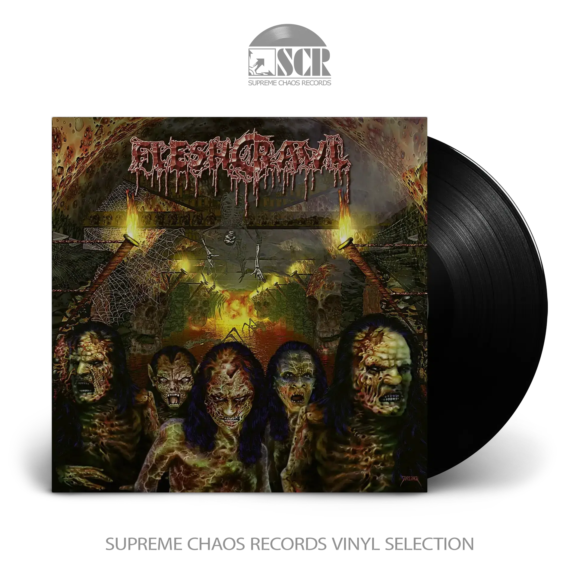 FLESHCRAWL - As Blood Rains From The Sky ... We Walk The Path Of Endless Fire · BLACK LP FLESHCRAWL - As Blood Rains From The Sky ... We Walk The Path Of Endless Fire · BLACK LP (Death Metal Vinyl)