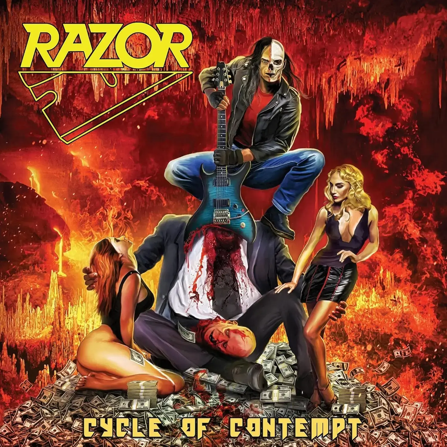 RAZOR - Cycle Of Contempt · NEON YELLOW LP · Bild 1 RAZOR - Cycle Of Contempt · NEON YELLOW LP (Thrash Metal Vinyl) · Bild 1