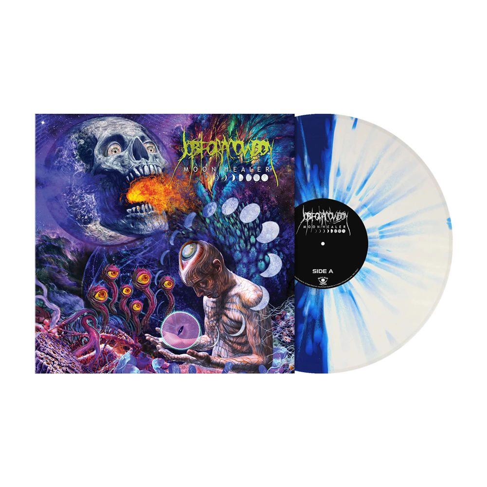 JOB FOR A COWBOY - Moon Healer · BLUE WHITE SPLATTER LP (Death Metal Vinyl)