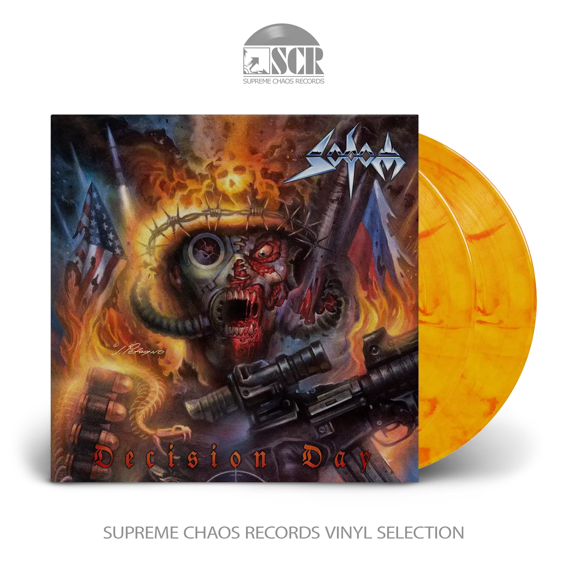 SODOM - Decision Day · YELLOW/RED MARBLED 2LP (Thrash Metal Vinyl)