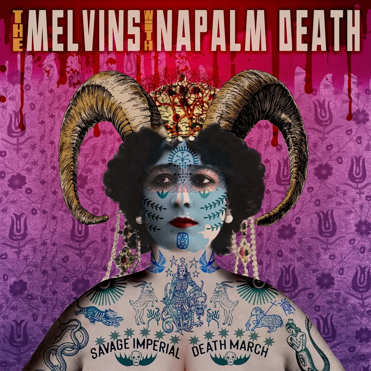 MELVINS/NAPALM DEATH · Savage Imperial Death March | BLACK LP (Sludge Metal/Grindcore Vinyl) · Bild 1