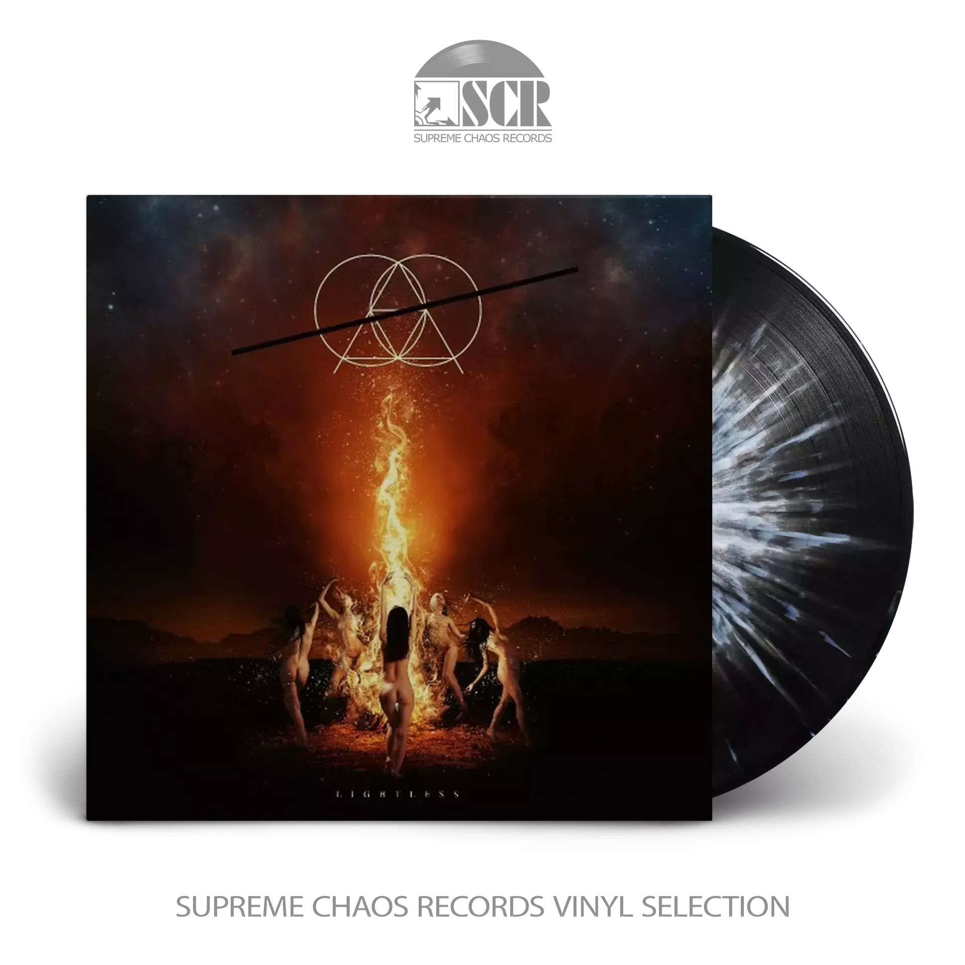 VIPASSI · Lightless | BLACK/WHITE SPLATTER LP (Extreme Progressive Metal Instrumental Vinyl)