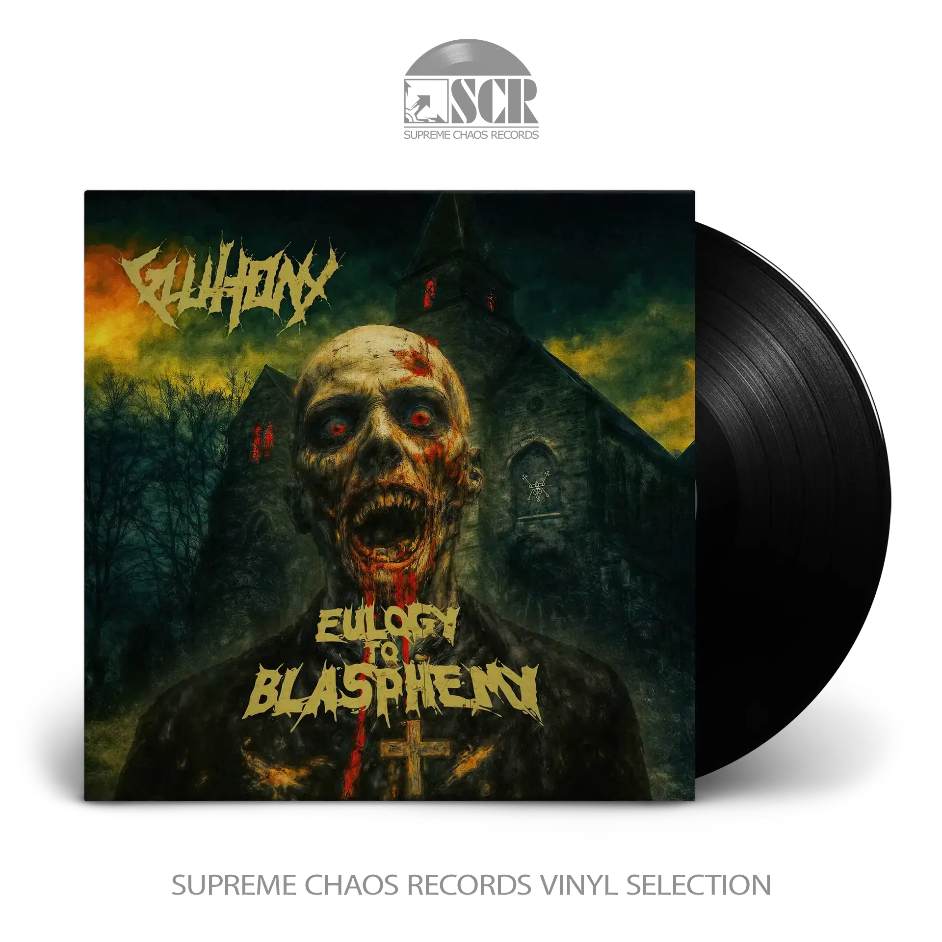 GLUTTONY · Eulogy To Blasphemy | BLACK LP GLUTTONY · Eulogy To Blasphemy | BLACK LP (Death Metal Vinyl)