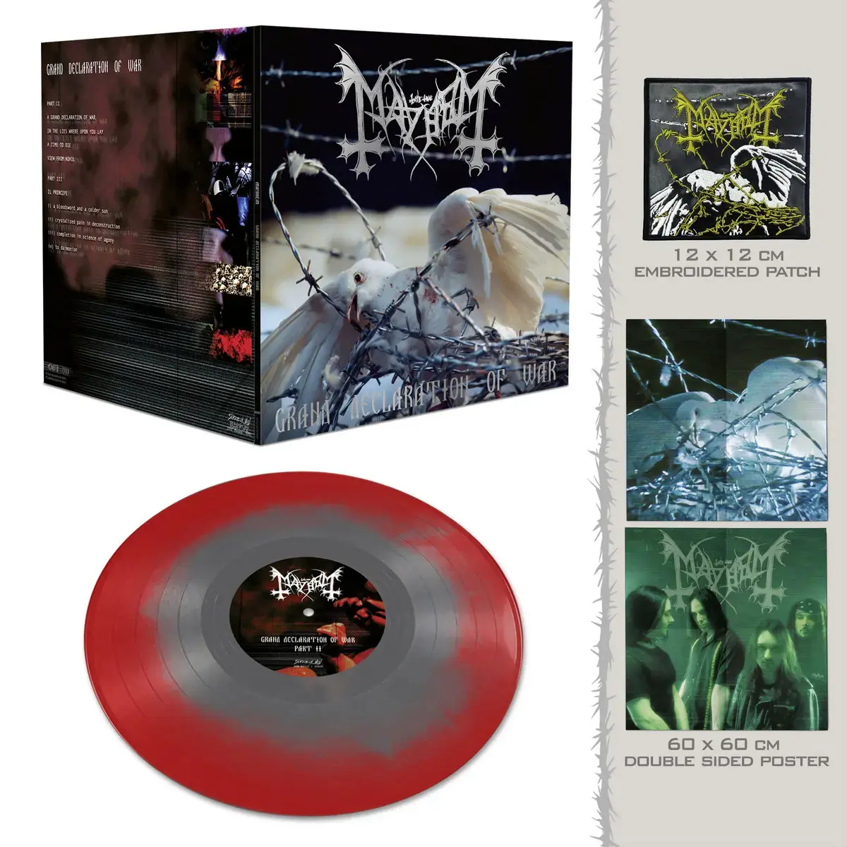 MAYHEM - Grand Declaration Of War · RED SILVER SUNBURST LP (Black Metal Vinyl) · Bild 2