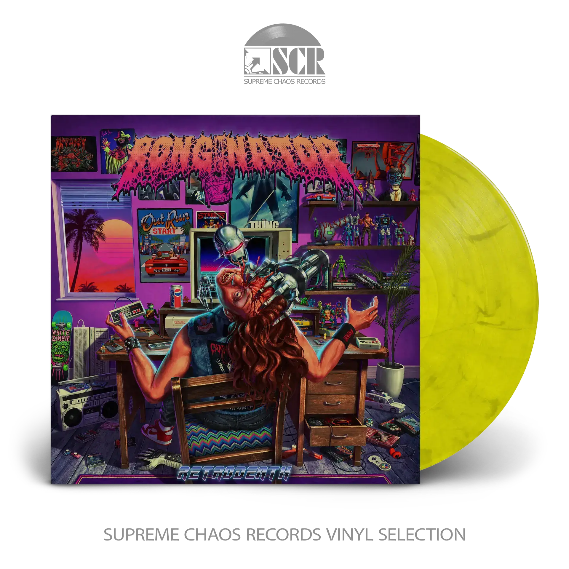 BONGINATOR · Retrodeath | YELOW/BLACK LP BONGINATOR · Retrodeath | YELOW/BLACK LP (Death Metal Vinyl)
