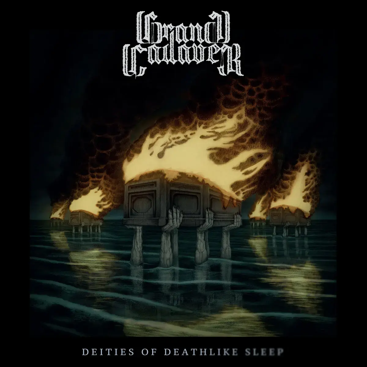 GRAND CADAVER · Deities Of Deathlike Sleep | ORANGE/RED MARBLED LP · Bild 1 GRAND CADAVER · Deities Of Deathlike Sleep | ORANGE/RED MARBLED LP (Death Metal Vinyl) · Bild 1
