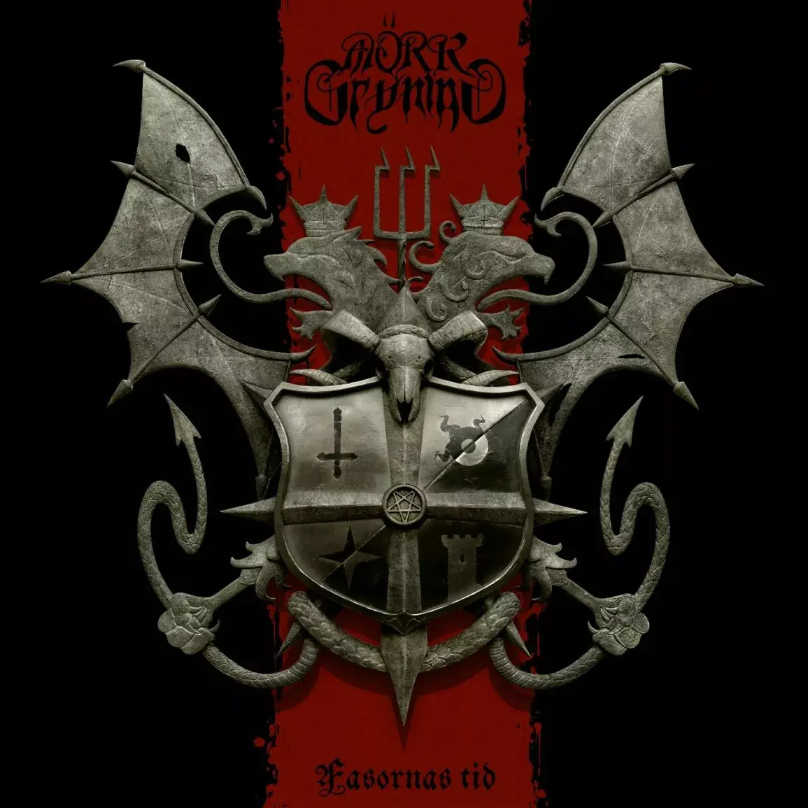 MÖRK GRYNING - Fasornas Tid · CRYSTAL CLEAR MARBLED LP (Black Metal Vinyl) · Bild 1