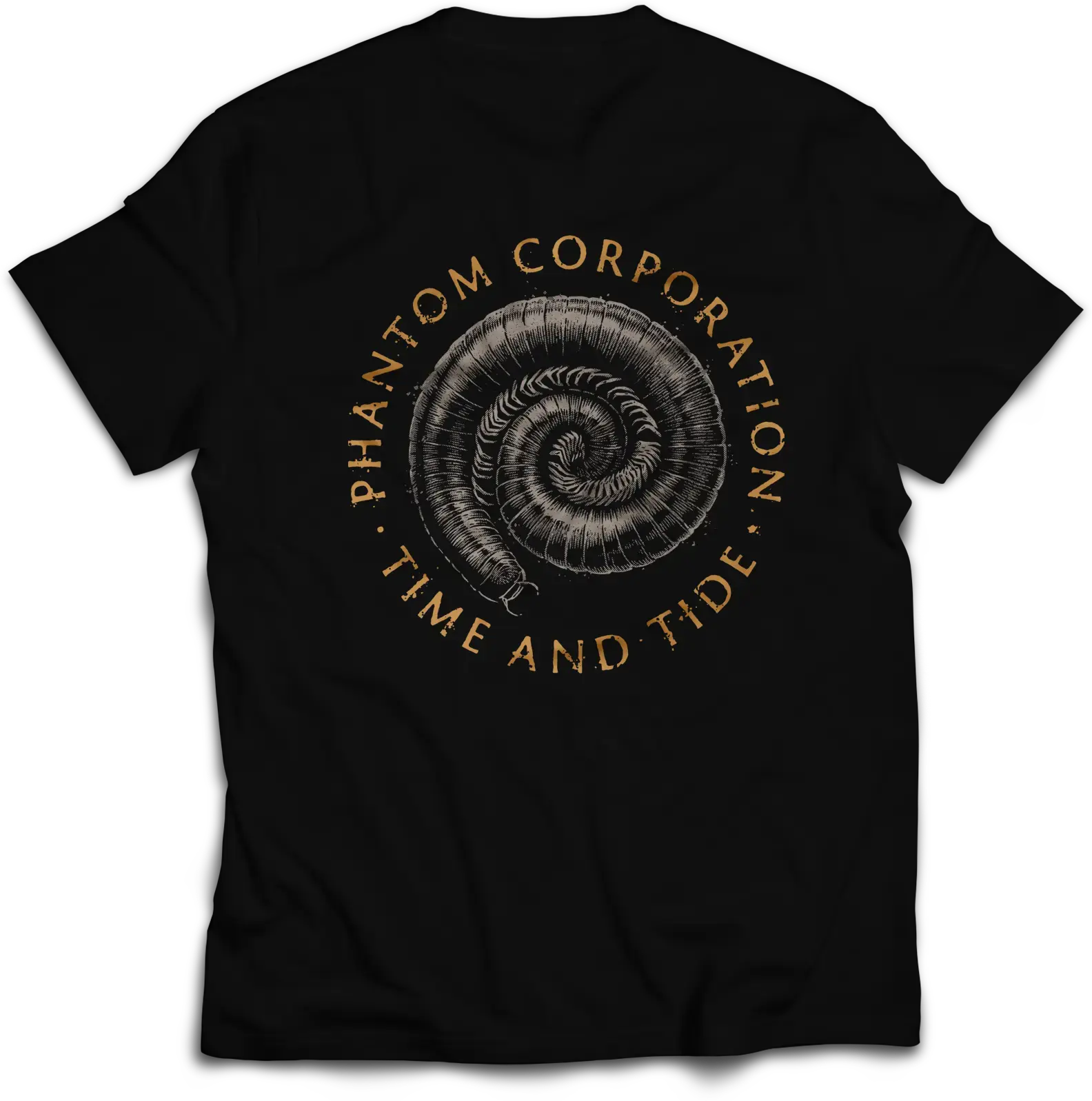 PHANTOM CORPORATION - Time And Tide Cover · T-SHIRT (Thrash Metal/D-Beat/Death Metal Clothes) · Bild 3