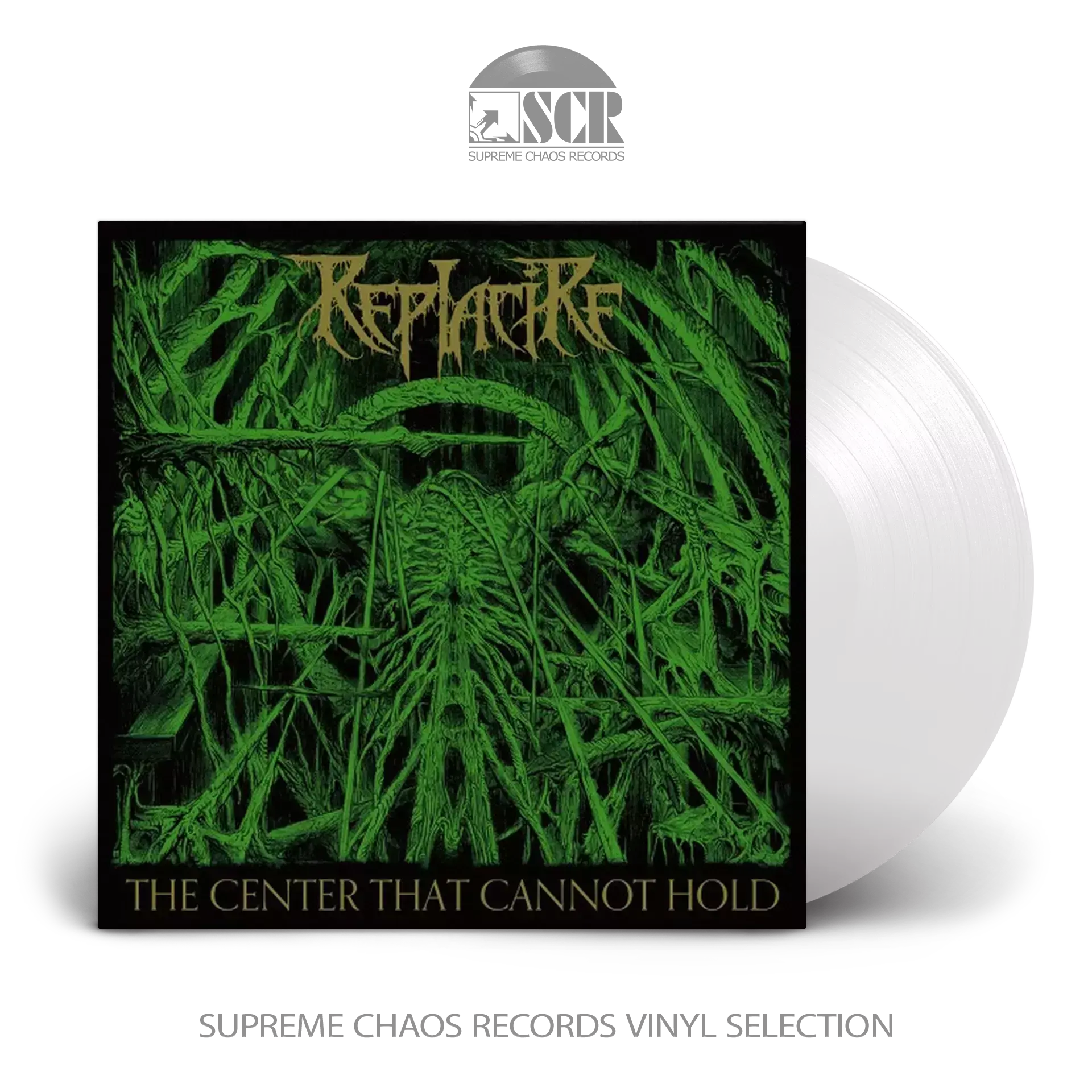 REPLACIRE - The Center That Cannot Hold · CRYSTAL CLEAR LP (Technical Death Metal Vinyl)