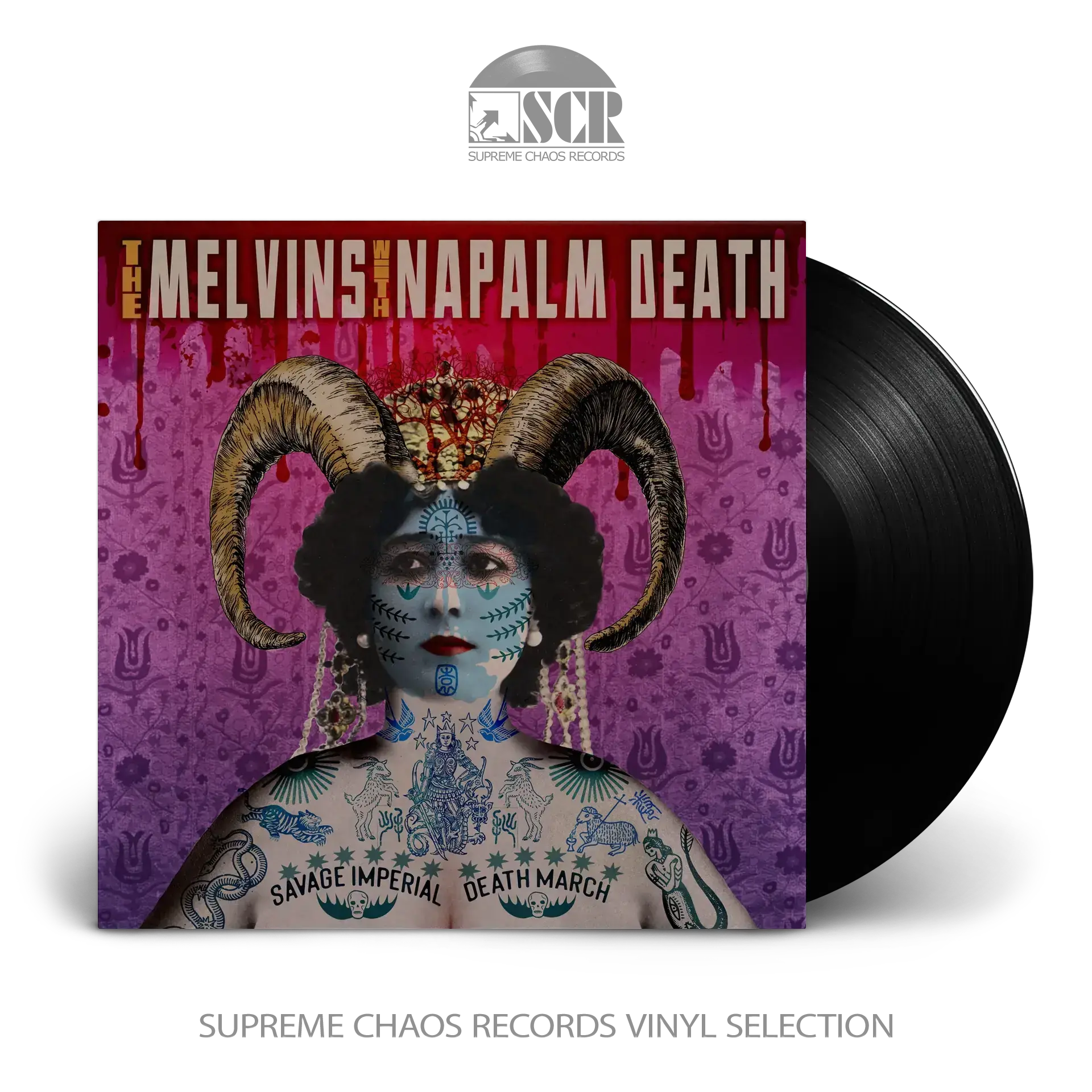 MELVINS/NAPALM DEATH · Savage Imperial Death March | BLACK LP MELVINS/NAPALM DEATH · Savage Imperial Death March | BLACK LP (Sludge Metal/Grindcore Vinyl)