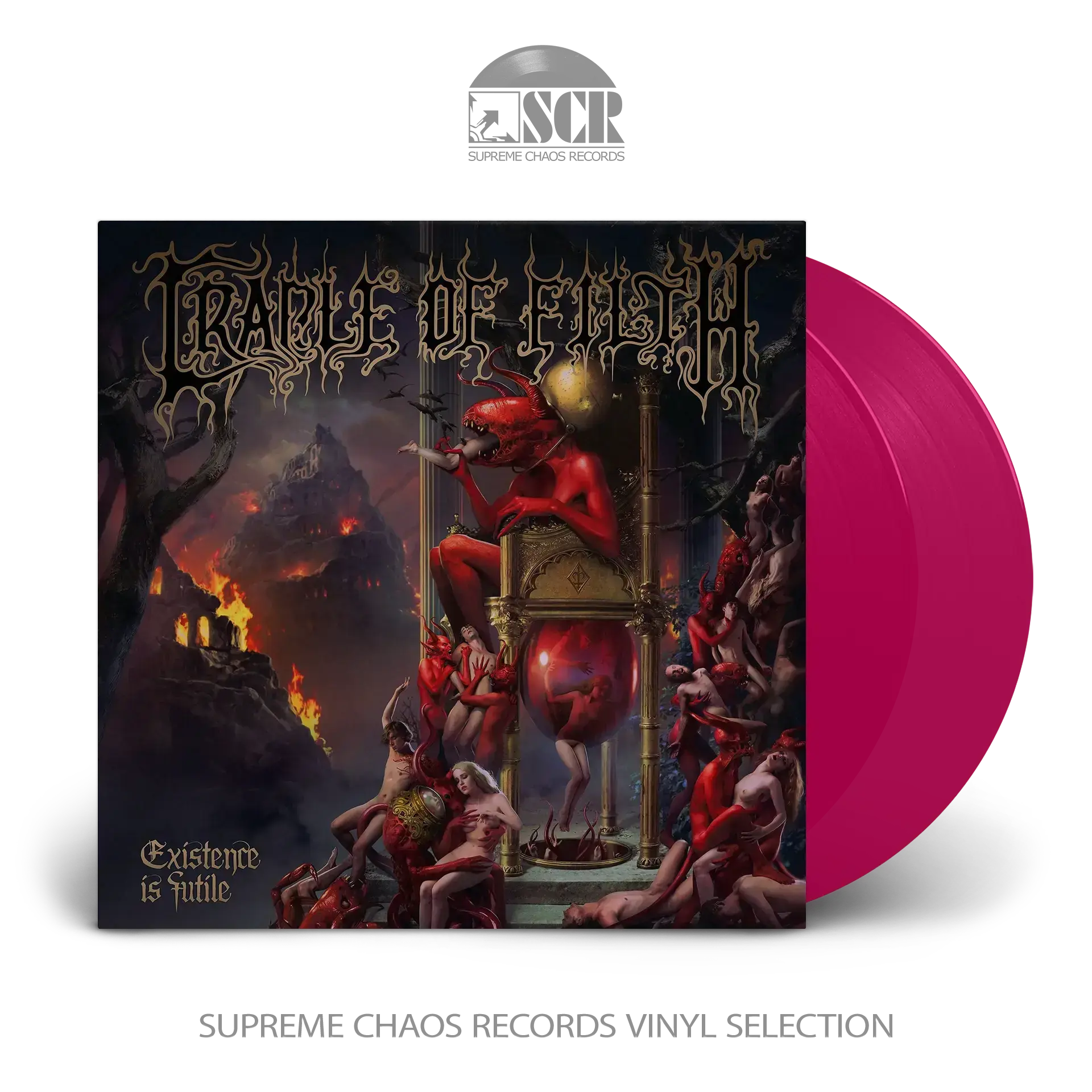 CRADLE OF FILTH - Existence Is Futile · TRANSPARENT MAGENTA 2LP CRADLE OF FILTH - Existence Is Futile · TRANSPARENT MAGENTA 2LP (Heavy Metal Vinyl)