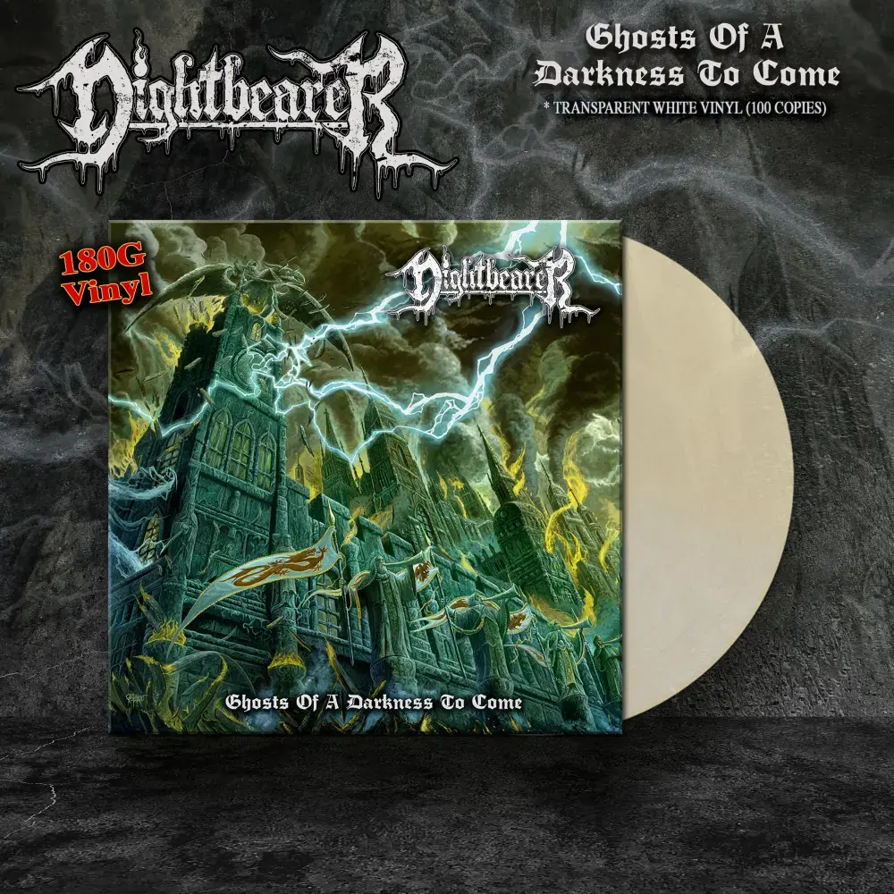 NIGHTBEARER - Ghosts of a Darkness to Come · CLEAR/WHITE LP NIGHTBEARER - Ghosts of a Darkness to Come · CLEAR/WHITE LP (Death Metal Vinyl)