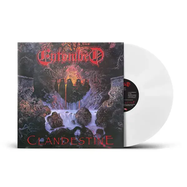 ENTOMBED - Clandestine · WHITE LP ENTOMBED - Clandestine · WHITE LP (Death Metal Vinyl)