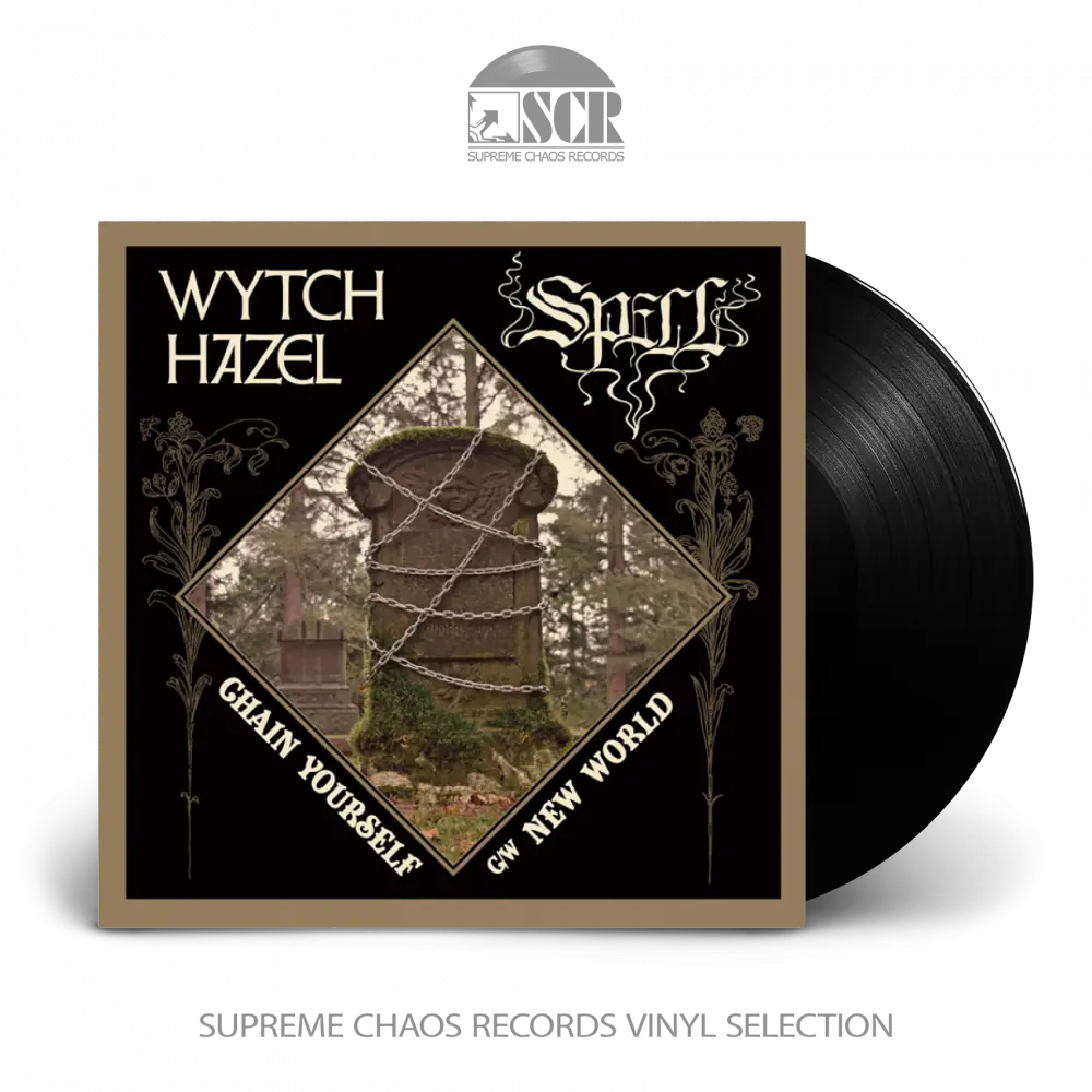 WYTCH HAZEL / SPELL - Chain Yourself / New World · BLACK 7" EP (Heavy Metal Vinyl)