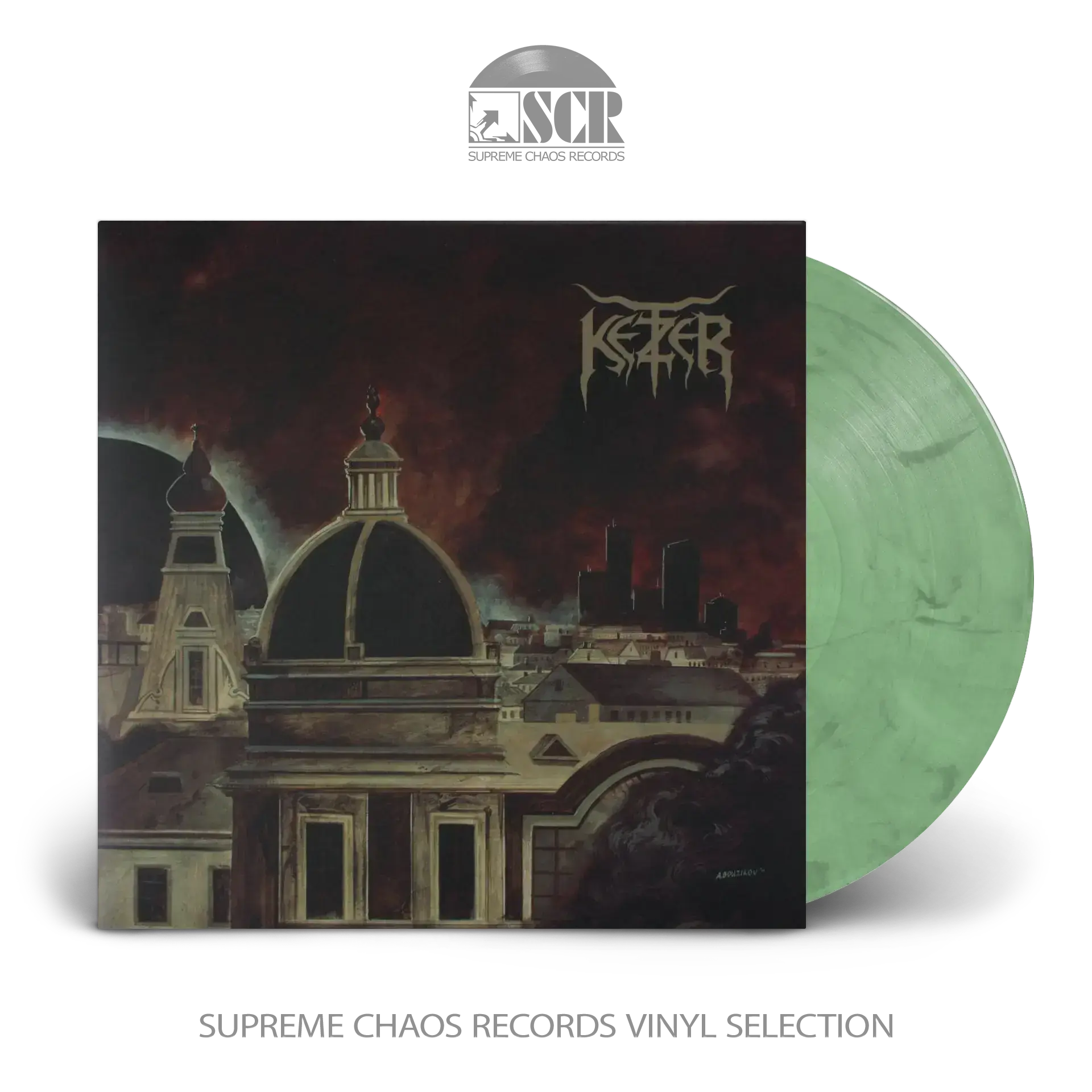 KETZER · Endzeit Metropolis | GREEN/WHITE LP (Thrash Metal Vinyl)