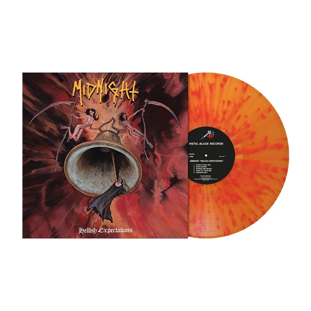MIDNIGHT · Hellish Expectations | ORANGE/RED SPLATTER LP (Black Metal Vinyl)