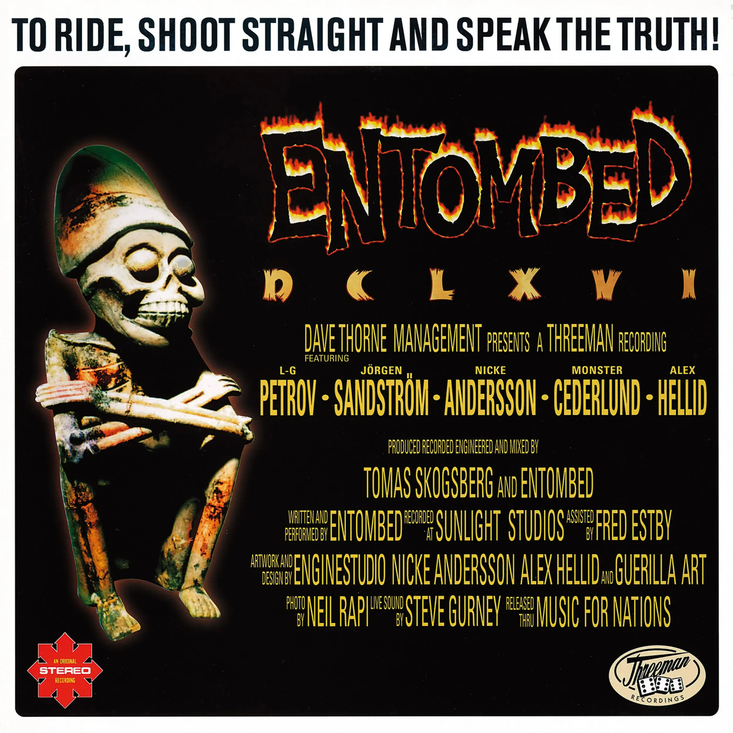 ENTOMBED - To Ride, Shoot Straight And Speak The Truth · CD ENTOMBED - To Ride, Shoot Straight And Speak The Truth · CD (Death Metal CDs)